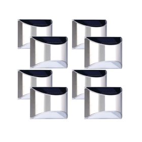   Napelemes fali lámpa kültéri kivitel 8 darab rozsdamentes acél LED világítás