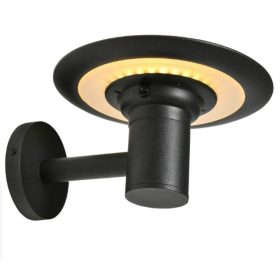   Napelemes kültéri lámpa, 2 világítási móddal, vintage megjelenésű fekete szolár lámpa