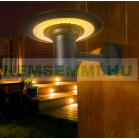   Napelemes kültéri lámpa, 2 világítási móddal, vintage megjelenésű fekete szolár lámpa