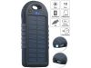 Solar power bank 4000 mA battery phone charger, shock and drop resistant, with built-in battery + solar panel 2 USB 5V