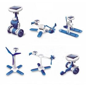   6 az 1-ben napelemes robot.  A napelemes modell készletből összerakható pl. robot, szélkerék, helikopter