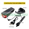 Bicycle light solar panel and USB charging Solar bicycle lighting