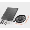 Napelemes tetőventilátor 340x70 mm szellőzőventilátor termosztáttal