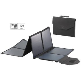 Összehajtható napelem táska 12V 100W és töltésszabályzó USB csatlakozóval monokristályos mobil 