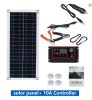 12V 30W napelemes töltő szivargyújtó csatlakozó, csipeszes kábel USB kimenettel mobil autó töltés