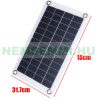 12V 7W Solar Charger Cigarette Lighter Plug and Clip Cable with USB Output Mobile and Car Charging for Caravan Boat