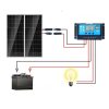 200 W-os napelem, 2 db-os csomag 12 V-os monokristályos napelem modullal és töltésvezérlővel, 16,66 A-es napelemes rendszer