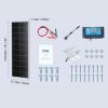 200 W-os napelem, 2 db-os csomag 12 V-os monokristályos napelem modullal és töltésvezérlővel, 16,66 A-es napelemes rendszer