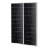 200 W-os napelem, 2 db-os csomag 12 V-os monokristályos napelem modullal és töltésvezérlővel, 16,66 A-es napelemes rendszer