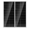 200 W-os napelem, 2 db-os csomag 12 V-os monokristályos napelem modullal és töltésvezérlővel, 16,66 A-es napelemes rendszer