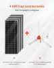 24V 1kW napelemes szélerőmű készlet, 6 db 100W-os monokristályos panel + 400W-os szélturbina és vezérlő + 25,6V 100Ah LiFePO4 akkumulátor + 24V 3kW hibrid napelemes inverter hajókhoz, farmokhoz, hálózaton kívüli használatra