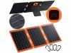 Foldable solar phone charging bag 12V 21W with USB-C and USB-A ports IP65 ETFE film