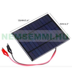 20W napelem 12V polikristályos szilícium napelem 110x136mm