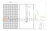 SZÍNES napelem 250W polykristályos zöld szín 37V  1645 x 990 x 35 mm zöld kerettel