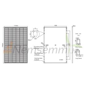 Napelem 38V 410W X-HALF CUT monokristályos  1724 x 1134 x 35 mm Multi Busbar technológia