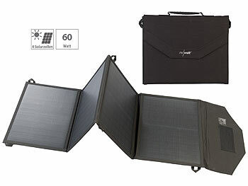 Foldable solar cell bag 12V 60W and charge controller with USB connector monocrystalline mobile portable solar cell case 2A USB charger