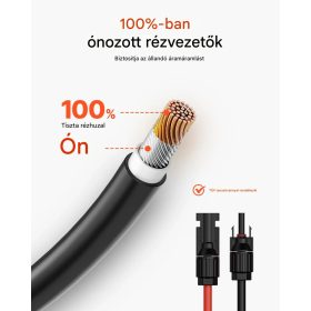   Napelemes kábel hosszabbító szett MC4 csatlakozókkal 6,1 m 10awg (6 mm²) piros fekete pv kábel otthoni és mobil rendszerekhez