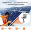 40 darabos napelem végrögzítő készlet, 35–50 mm-es állítható napelemrögzítők, könnyű Z-konzolok eloxált alumíniumból, szorítók napelemek lakóautókra, lakókocsikra, hajókra, falakra és tetőkre történő rögzítéséhez