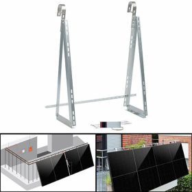   Korlátra szerelhető napelem tartó konzol 77 cm-ig 20° - 60° dőlésszög