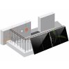 Rail-mounted solar panel support bracket up to 77 cm 20° - 60° tilt angle