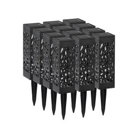   Napelemes LED lámpás készlet 12 darabos világítás szürkületérzékelővel, meleg fehér fényű