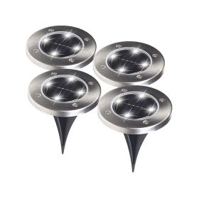   Napelemes földbe szúrható szegély lámpa 4 darab szolár világítás