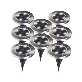   Napelemes földbe szúrható szegély lámpa 8 darab szolár világítás