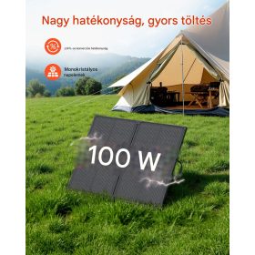   Összecsukható monokristályos napelem 100W 16BB N-típusú keretes napelem 30A PWM vezérlővel MC4 csatlakozóval IP67 kivitelben