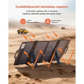   Összecsukható bifaciális monokristályos napelem 100W 16BB N-típusú hordozható napelemes töltő MC4 USB QC3.0 Type-C és DC csatlakozóval