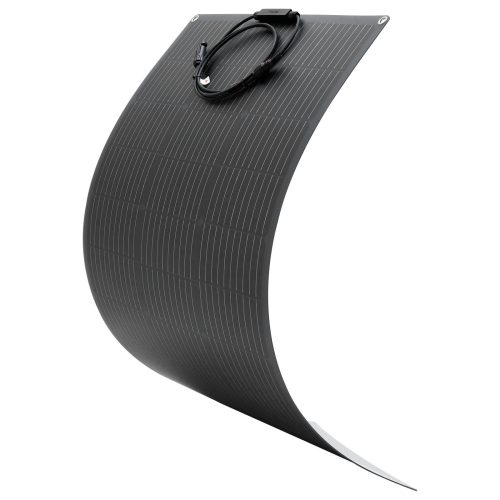 monokristályos napelem, 100 W-os félig flexibilis napelem, hálózaton kívüli töltő MC4 kimenettel, IP67 vízálló, erkélyes erőmű hajókhoz, lakókocsikhoz, autókhoz, kabinokhoz és ívelt felületekhez