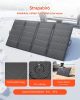 Összecsukható Napelem 400W, 16BB N-típusú Monokristályos Napelem Kerettel, 24%-os Hatékonyság, IP67, Napelemes Töltő MC4 Kimenettel és 10 az 1-ben DC Adapter Erőművekhez, Kempingezéshez