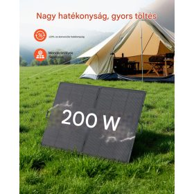   Összecsukható monokristályos napelem 200W hordozható napelemes töltő 30A PWM vezérlővel MC4 csatlakozóval IP67 kivitelben