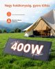 Összecsukható monokristályos napelem 400W hordozható napelemes töltő MC4 csatlakozóval és 10 az 1-ben DC adapterrel IP67 kivitelben power station rendszerekhez