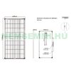 12V 150W Solar monocrystalline 1140x680x35 mm monocrystalline solar module