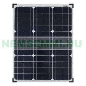 12V 50W Napelem monokristályos 520x550x25 mm mm napelem modul