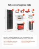12V 200W off-grid komplett napelem rendszer szett akkumulátorral 40A vezérlővel és 800W inverterrel