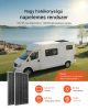 400W 12V-os napelem komplett szett, 2 db 200W-os monokristályos napelem + 12,8V 100Ah LiFePO₄ akkumulátor + 40A MPPT töltésvezérlő + 1000W-os inverter lakókocsikhoz, otthonokhoz, kempingezéshez, hajókhoz, hálózaton kívüli használatra