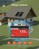 400W 12V-os napelem komplett szett, 2 db 200W-os monokristályos napelem + 12,8V 100Ah LiFePO₄ akkumulátor + 40A MPPT töltésvezérlő + 1000W-os inverter lakókocsikhoz, otthonokhoz, kempingezéshez, hajókhoz, hálózaton kívüli használatra