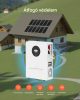 2400W 48V napelem szett, 12 db 200W-os monokristályos napelem + 51,2V 100Ah LiFePO₄ akkumulátor + 48V 5kW hibrid inverter, nagy teljesítményű, hálózaton kívüli napelem szett otthoni fészergazdaságokhoz