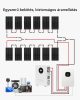 2400W 48V napelem szett, 12 db 200W-os monokristályos napelem + 51,2V 100Ah LiFePO₄ akkumulátor + 48V 5kW hibrid inverter, nagy teljesítményű, hálózaton kívüli napelem szett otthoni fészergazdaságokhoz