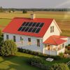 2400W 48V napelem szett, 12 db 200W-os monokristályos napelem + 51,2V 100Ah LiFePO₄ akkumulátor + 48V 5kW hibrid inverter, nagy teljesítményű, hálózaton kívüli napelem szett otthoni fészergazdaságokhoz