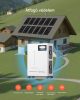 Off-grid napelem rendszer 4800W 48V komplett szett 12x400W panel 51,2V 300Ah LiFePO4 akkumulátorral és 2x5kW hibrid inverterrel