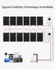 Off-grid napelem rendszer 4800W 48V komplett szett 12x400W panel 51,2V 300Ah LiFePO4 akkumulátorral és 2x5kW hibrid inverterrel