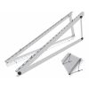 Állítható alumínium napelem tartókeret 118 cm széles, 150 kg teherbírású, dönthető szögállítással hajóra, lakóautóra, tetőre