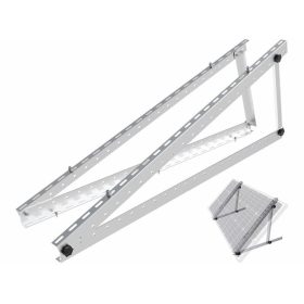   Állítható alumínium napelem tartókeret 118 cm széles, 150 kg teherbírású, dönthető szögállítással hajóra, lakóautóra, tetőre