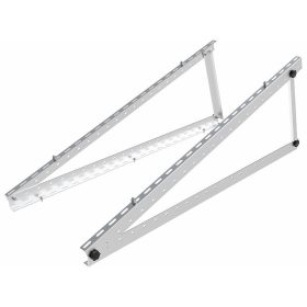   Állítható alumínium napelem tartókeret szett 2 db 118 cm széles150 kg teherbírás, dönthető szögbeállítással