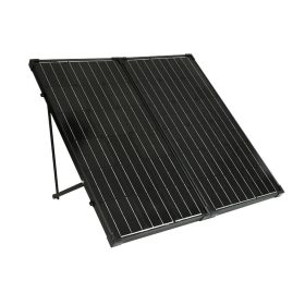   Hordozható napelem táska 12V 60W monokristályos mobil napelem koffer fekete