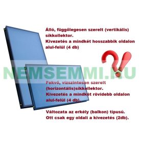 Horizontálisan szerelhető, prémium síkkollektor napenergia hasznosítás