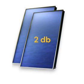   Napkollektor nagyméretű rézcsöves síkkollektor 9,5 cm vastag 2 darabos szett fekete alumínium keret, kék szelektív bevonat,  9 év garanciával, jó ár!