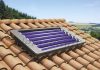 Compact Stratos 180-liter vacuum tube solar collector with built-in temperature sensor, electric heating insert, high efficiency